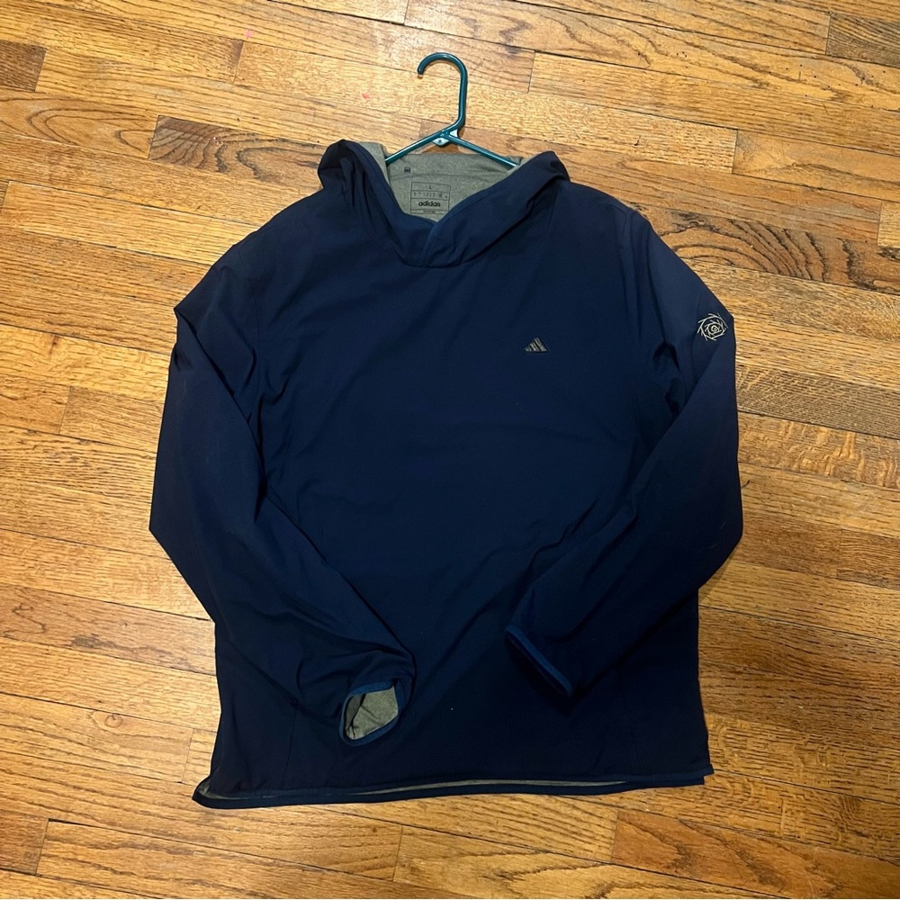 Adidas Men’s Wind.Rdy Golf lightweight Dark Blue and Gray Hoodie